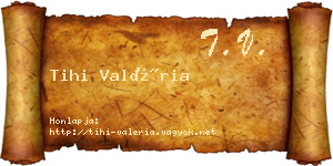 Tihi Valéria névjegykártya